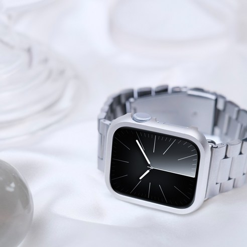 세련되고 보호적인 애플워치 프리미엄 메탈 스트랩 + 케이스 세트