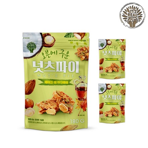 오븐에 구운 넛츠파이 메이플 마카다미아, 180g, 3개