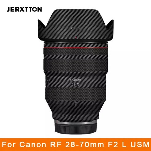 캐논 RF 28-70mm F2 L USM용 탄소 섬유 카메라 비닐 랩 필름 보호 스티커 렌즈 바디 스킨 액세서리 데칼 28 70 F 2, [02] Deep Gray, 1개