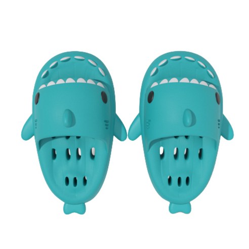 로렘 푹신한 4cm 상어 물빠짐 슬리퍼 욕실화 남녀공용, 민트, 1개