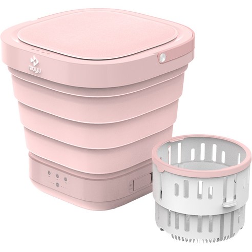 모유 고속 탈수 휴대용 접이식 미니세탁기, XPB08-F2(핑크)