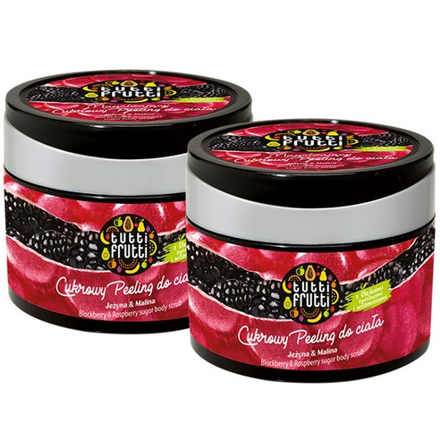 파모나 블랙베리 & 라즈베리 슈가 바디 스크럽, 300g, 2개
