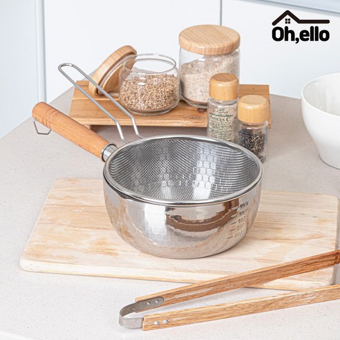 요리의 편리함과 우아함을 더하는 스텐 편수 냄비 채반 세트