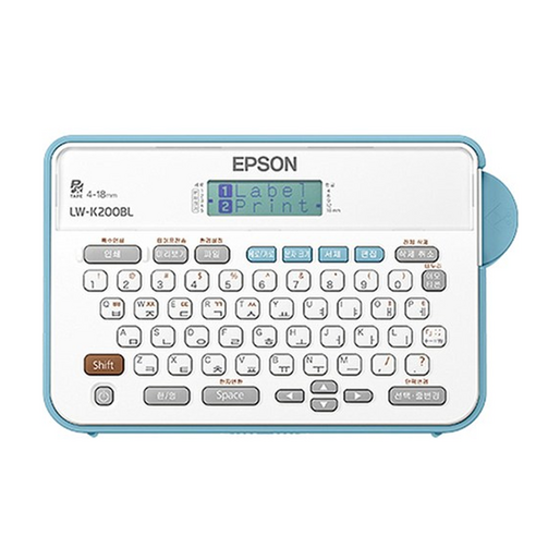 [EPSON]엡손 LW-K200BK(블랙) 라벨 프린터 라벨기 라이터, 1EA, 1개