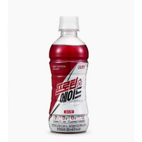 칼로바이 프로틴에이드 유청단백질 WPI 헬스보충제 음료 포도맛, 320ml, 216개