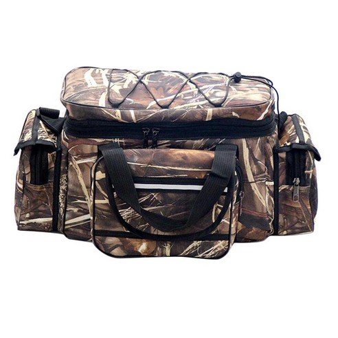 멀티 낚시 가방 대용량 태클 보관 도구 크로스바디 가방, 블랙, 50x25cm, 나일론