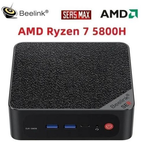 BEELINK 미니 PC 데스크탑 게임용 컴퓨터 SER7 MAX AMD Ryzen 7 7840HS 5800H 5700U 5560U Windows 11 PRO WIFI6 BT50, 없음, 없음, 14) Ryzen 7 5800H  16GB 500GBU