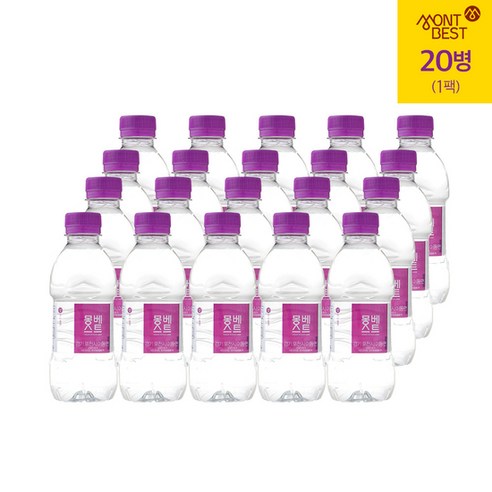 [KT알파쇼핑]몽베스트 프리미엄 생수 330mL x 20입, 20개