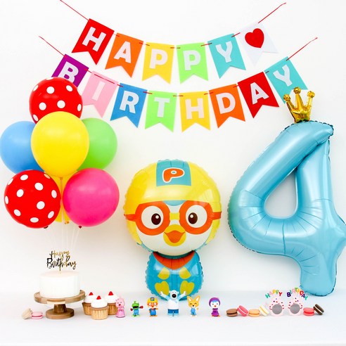 이벤트홀릭 뽀로로 풍선 생일파티세트, 4