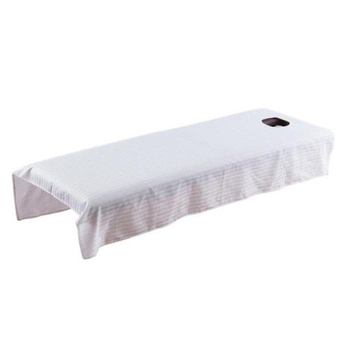 안마 테이블 담요 침대 시트 침대 린넨 매트리스 매트리스 커버 얼굴 구멍이있는 이불 커버 면으로 만든, 화이트, 코튼