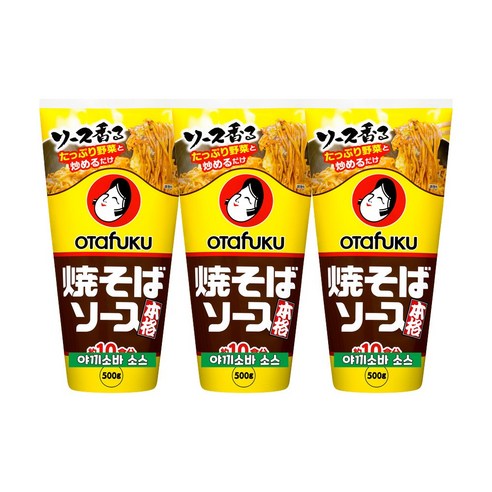오타후쿠 야끼소바 소스, 500g, 3개