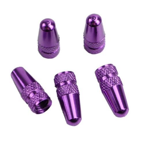 5 PCS MTB 트랙 레이싱 자전거 튜브 타이어 자전거 타이어 휠 FV 프랑스 밸브 캡, 보라색