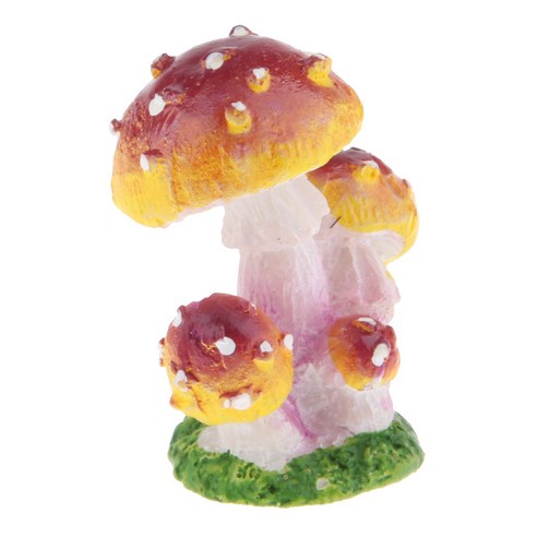 ST SHOP 미니어처 버섯 입상 마이크로 조경 가든 아트 장식, 보라색 4 헤드, 3.5x3x5 cm, 수지