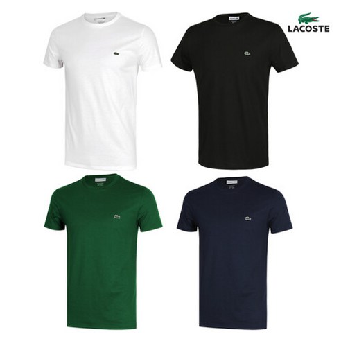 라코스테 반팔티 라운드 면 반팔티셔츠 4종 택일