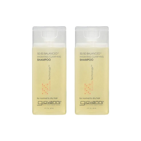 지오바니 Giovanni 밸런스 하이드레이팅-클래리파잉 샴푸, 60ml, 2개