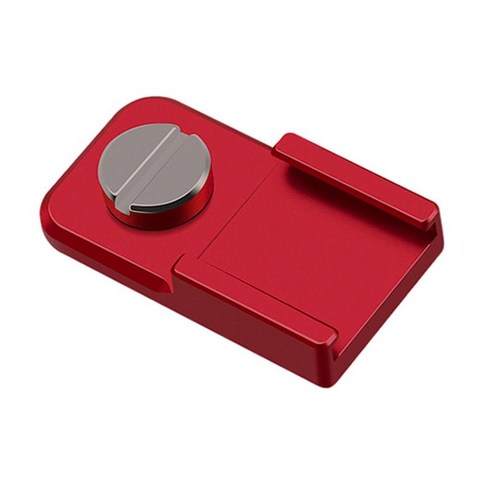 핫슈 마운트 어댑터 휴대 전화 비디오 범용 DSLR 카메라 LED 모니터 모바일 케이지 키트 그립 마이크 브래킷, 40x22x8mm, 빨간색, 알루미늄 합금