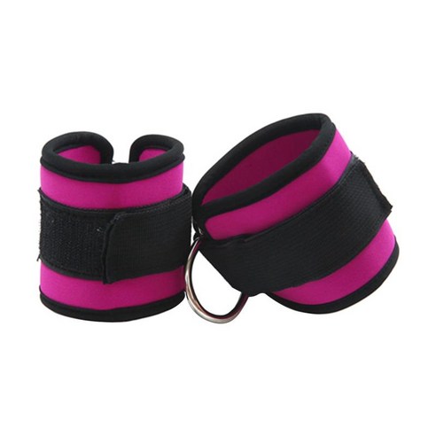 1 쌍 운동 발목 스트랩 역도 더블 D-링 그립 엉덩이 외전 장치 보디 빌딩 밴드 액세스, {"사이즈":"8.5x43cm"}, {"수건소재":"다이빙 코튼"}, 로즈 레드