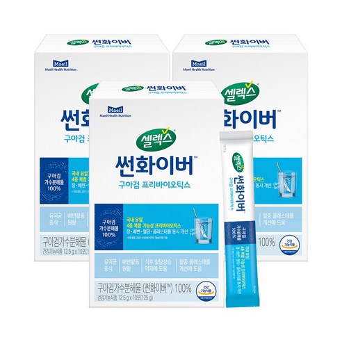 셀렉스 썬화이버 프리바이오틱스, 12.5g, 2개
