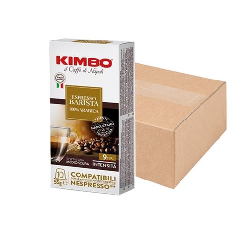 킴보 바리스타 캡슐 네스프레소 호환 10개입 X 10통 100캡슐, 5.5g, 10개