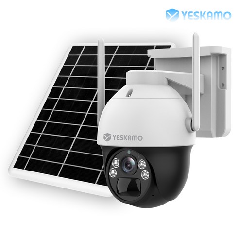 편안한 일상을 위한 자동필름카메라 아이템을 소개합니다. YESKAMO 예스카모 무선 CCTV 400만 PTZ회전 태양광 CCTV 카메라