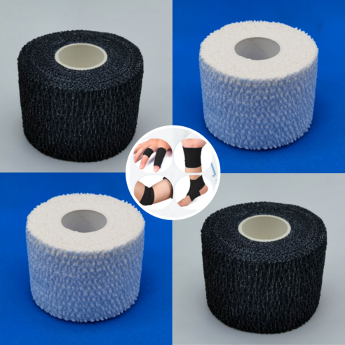 에스토스포츠 크로스핏 훅그립테이프 5cm x 4.5m (4개), 화이트 2개+ 블랙 2개, 1개