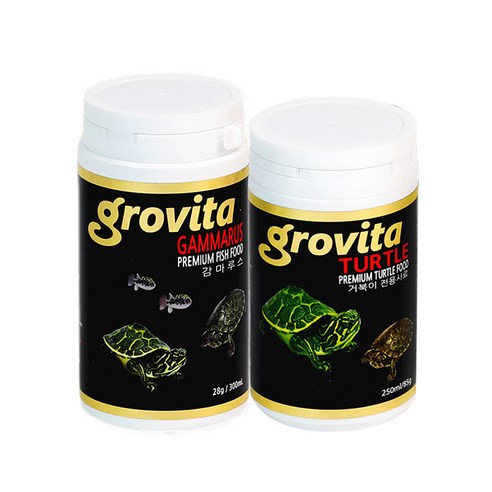 그로비타 거북이 사료 세트: 250g 사료 + 300g 감마루스 거북이먹이 그로비타 거북이 사료 세트: 250g 사료 + 300g 감마루스 거북이먹이