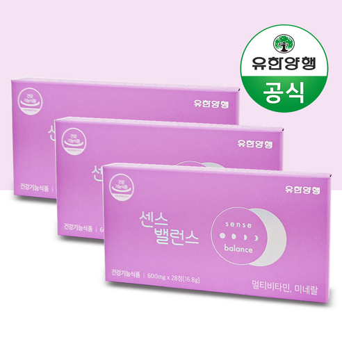 유한양행 센스밸런스 멀티비타민 28정, 3개, 16.8g