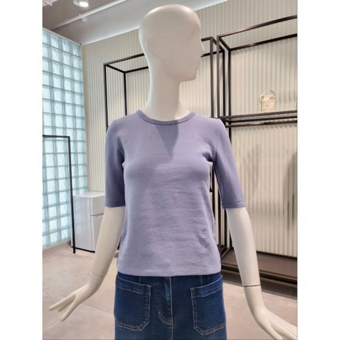 ZOOC 라운드넥 기본 반팔티셔츠 V242MSM935(3142671) 백화점