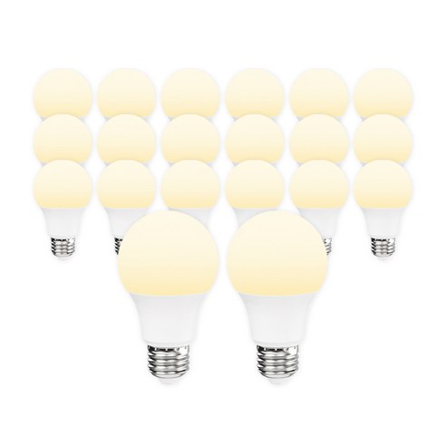라인라이팅 LED 에코 벌브 8w, 전구색, 20개