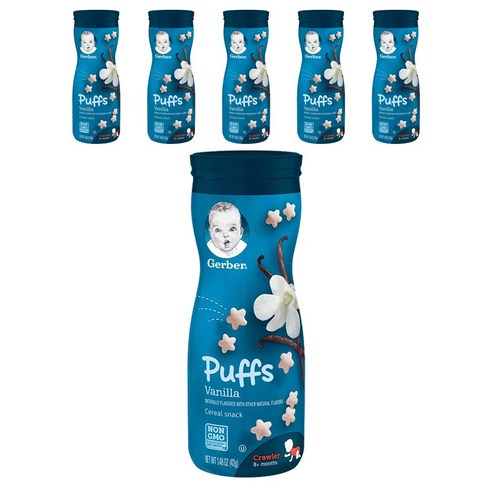 거버 퍼프 과자 42g, 바닐라, 6개