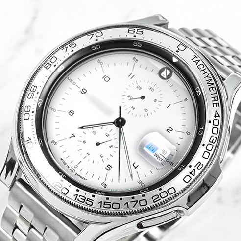 타임스토리 갤럭시워치4 클래식 46mm 호환 베젤링, D-15 실버