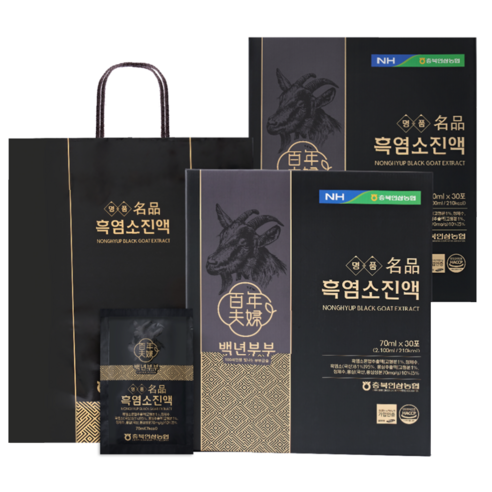 농협 명품 흑염소진액 국내산 한약재 명절 선물세트, 2.1L, 2개