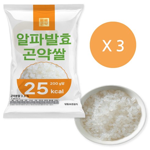 100g당 12.5kcal 빼빼곤약 알파 발효곤약쌀
