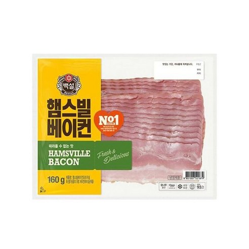CJ제일제당 [CJ제일제당] 햄스빌 베이컨 160g x 1개, 160g, 1개