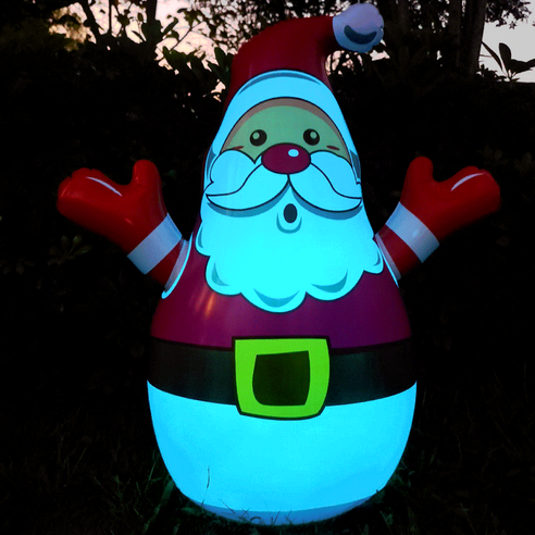 브랜드없음 크리스마스 풍선 32 인치 빛나는 색상 변화 파티 장식 산타 클로스