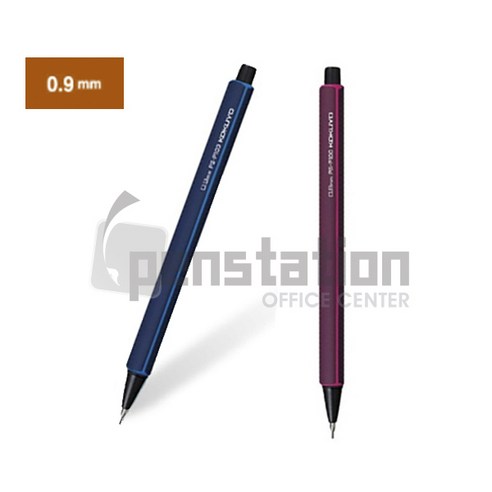 코쿠요 성인 펜슬 0.9mm/1.3mm 연필샤프 세트, 성인펜슬 0.9mm 다크블루2개+와인레드2개 세트