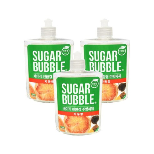 슈가버블 베이직 주방세제 470ml 용기 자몽향 x 3, 3개