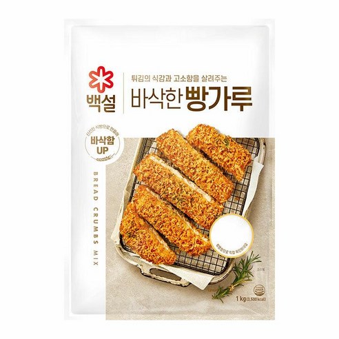 CJ-백설 바삭한 빵가루 일식재료 각종튀김요리 돈까스 고로케 식당용식자재 1kg, 7개