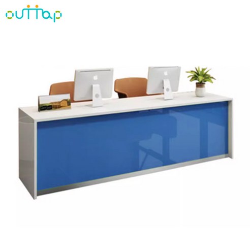 OuTTap 안내데스크 사무용 카운터 테이블, 블루