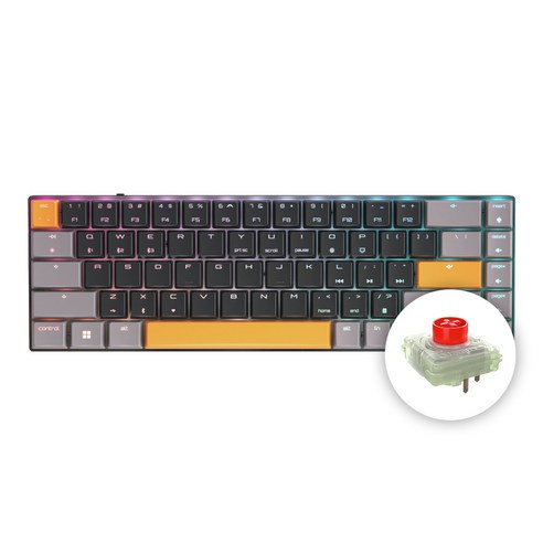 체리 키보드 MX LP 2.1 RGB 슬림 무선 기계식 키보드 (적축) (색상 선택) / 공식 판매점, 체리 MX LP2.1 RGB, 블랙, 일반형