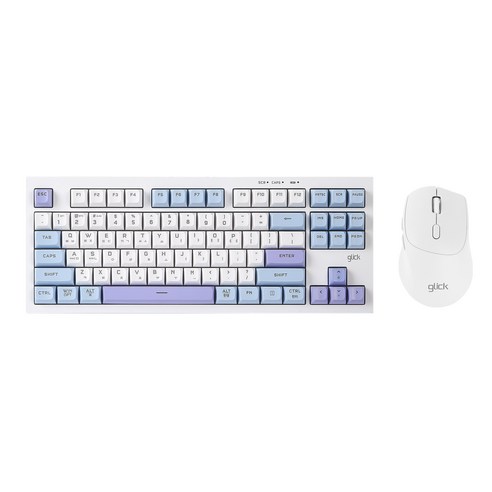 지클릭커 오피스프로 WMK50 사일런스 M 무소음 무선 블루투스 87 키보드 마우스 세트 Sky City RC1, 일반형