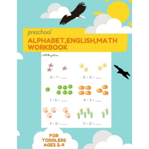 Preschool Alphabet English Math Workbook for toddlers ages 2-4: Trace Numbers Alphabet Practice W... Paperback, Independently Published, 9798583606269
