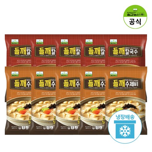 칠갑농산 들깨수제비 435g x 5개 + 들깨칼국수 387g x 5개 - 칼국수 | 쿠팡