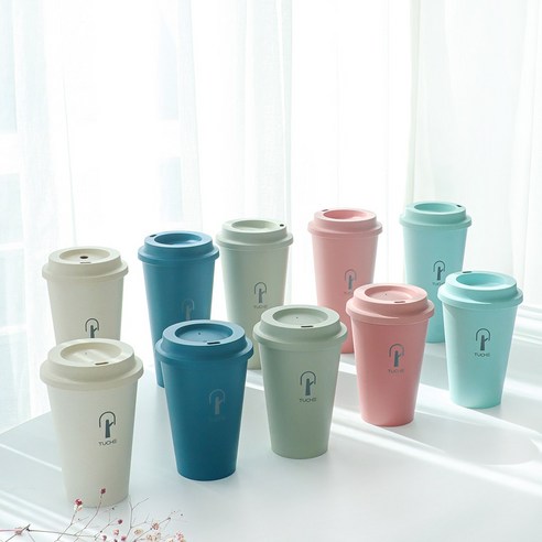 티케[TUCHE]바이오베이스드 리유저블 텀블러 1컵 [용량 370ml/480ml], 370ml, 스카이민트, 1개
