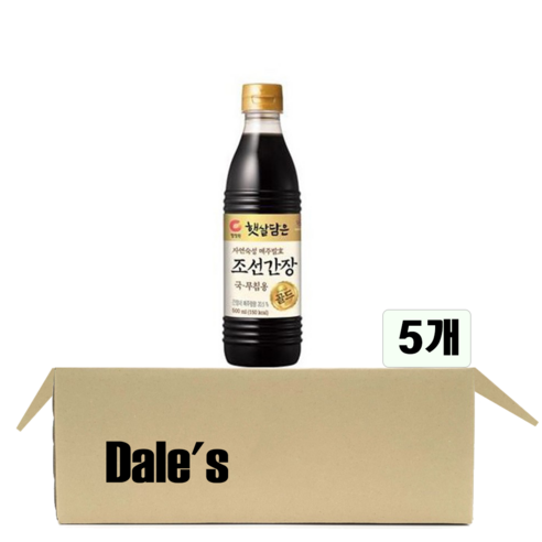 데일즈기획 대상 청정원 햇살담은 조선간장, 500ml, 5개
