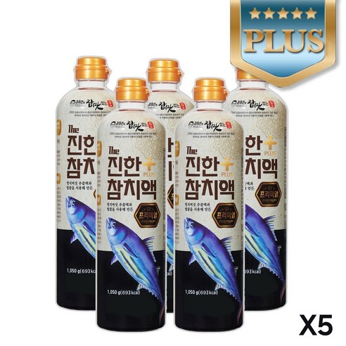 김하진의 참 맛있는 맛 The 진한 참치액 플러스, 1.05kg, 5병