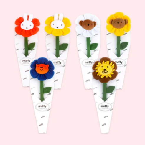 미피 꽃 봉제인형 꽃다발, 파란 포피 미피인형 미피 꽃 봉제인형 꽃다발, 파란 포피 미피인형