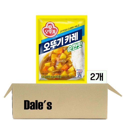 데일즈기획 오뚜기 분말 카레 순한맛, 100g, 2개