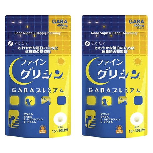 화인재팬 파인 글리신 GABA 프리미엄, 2개, 90정