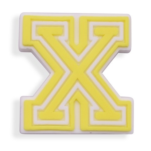 신 컬러 알파벳 디지털 PVC 고무신 장식 단추 구멍 신발 꽃 신발 단추 화원 신발 액세서리, X